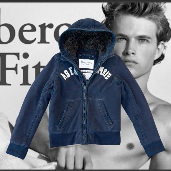 Abercrombie & Fitch Men's Navy Bomber Jacket